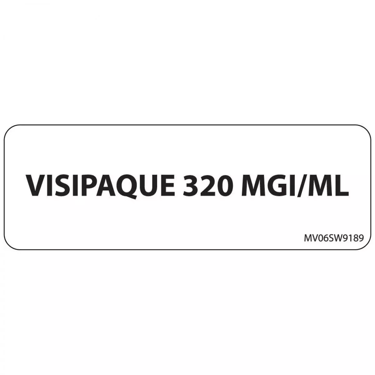 Label Paper Removable Visipaque 320 Mgi/Ml 1" Core 2 15/16" X 1 White 333 Per Roll