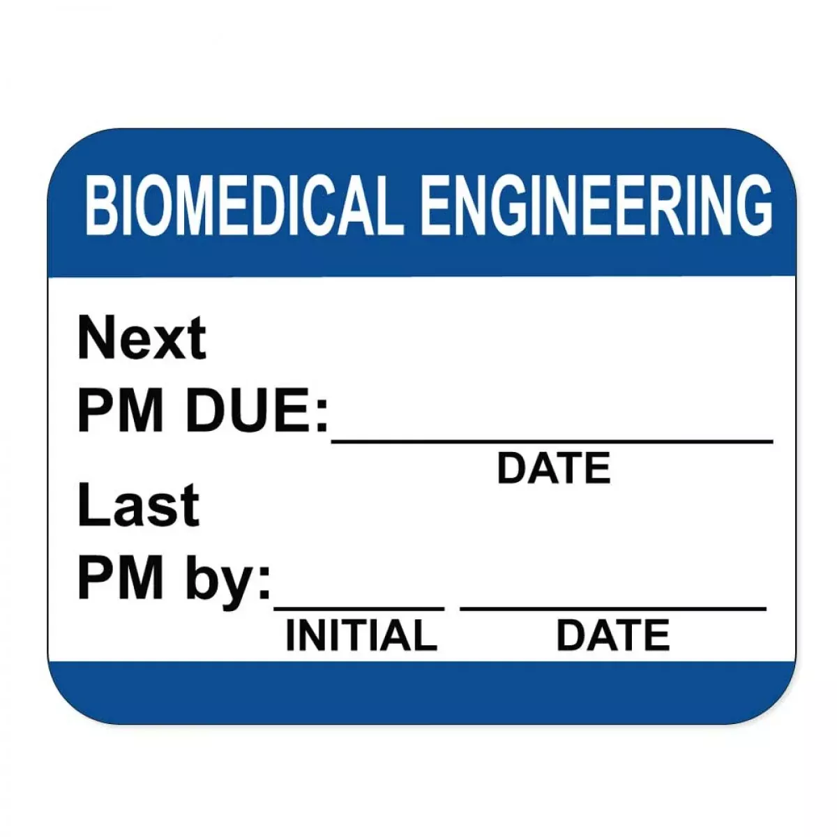 Label Self-Laminating Paper Permanent Biomedical Engineering 1" 1/2" Core 1 1/4" X 1 Dark Blue 1000 Per Roll