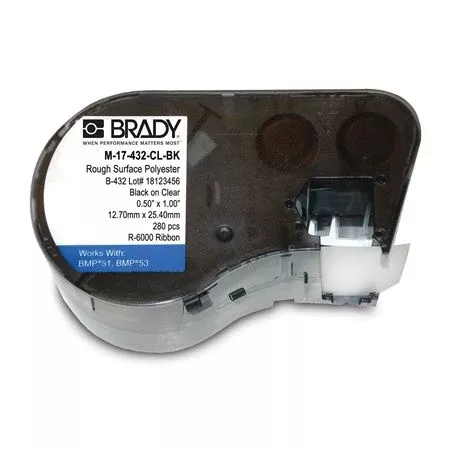 Labels for Brady IP Printers 2"W x 1" - Repositionable Vinyl Cloth