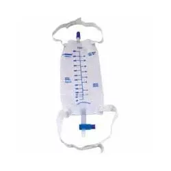 Leg Drainage Bag with T-Tap Valve & Attached Straps, 900 mL