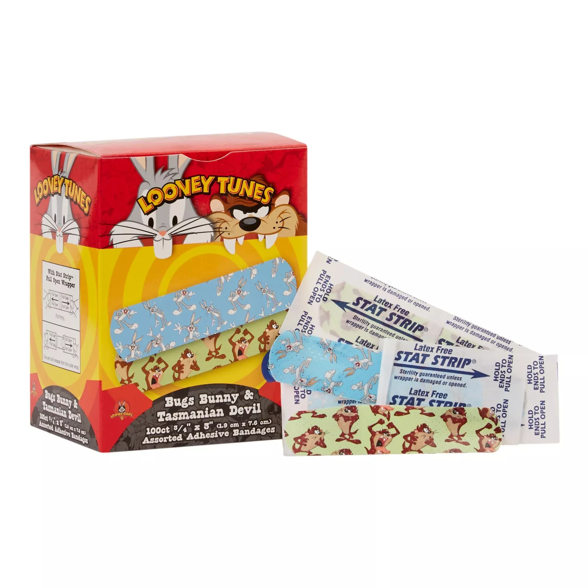 Looney Tunes™ Stat Strip Adhesive Strip, ¾ x 3 Inch