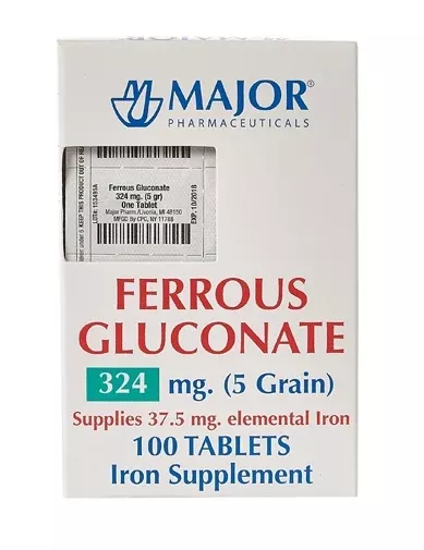 Major Pharmaceuticals Ferrous Gluconate Iron Supplement