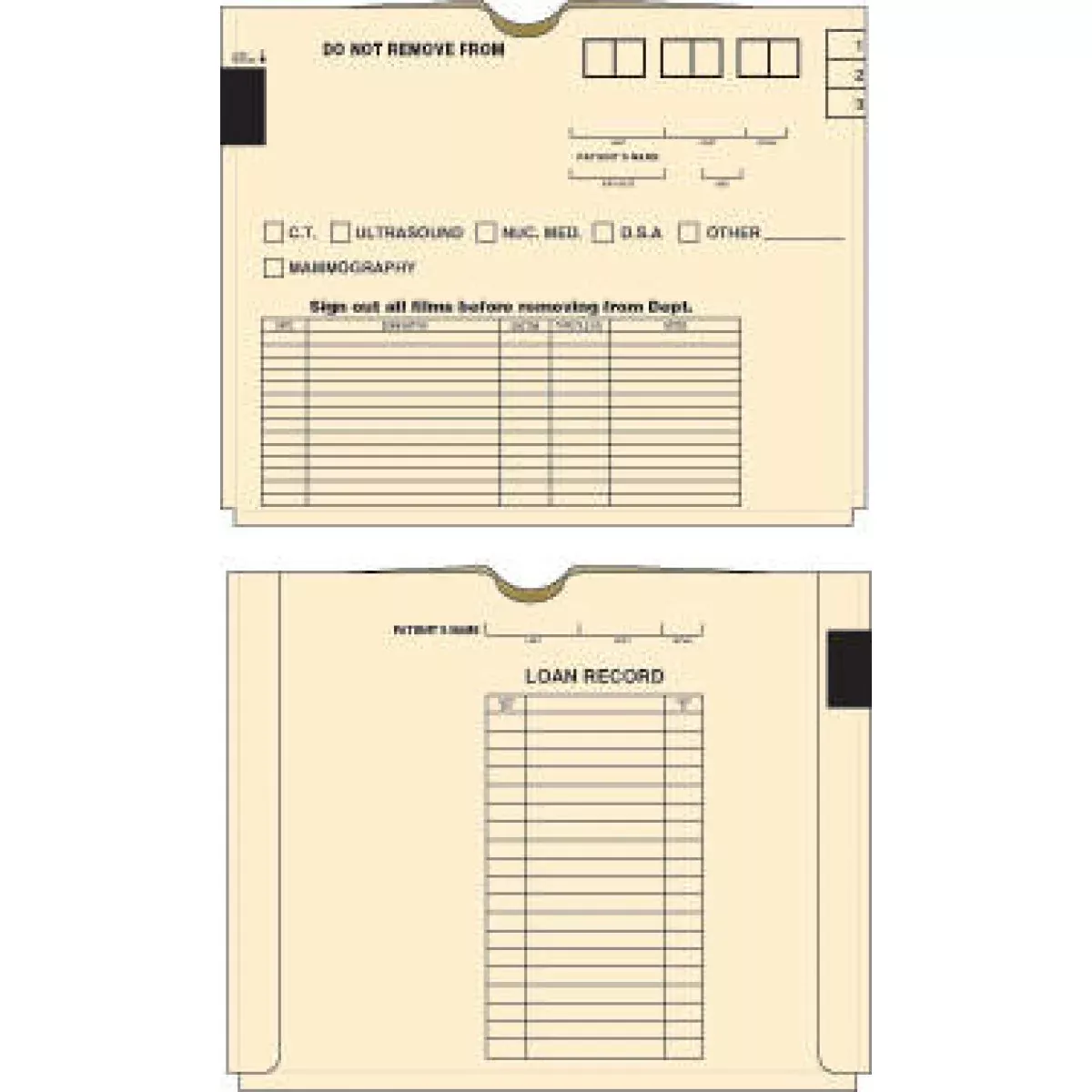 Master Jacket, No Pocket 11Pt Manila Print 2 Sides 12 3/4" X 9 3/4" - 200 Per Case