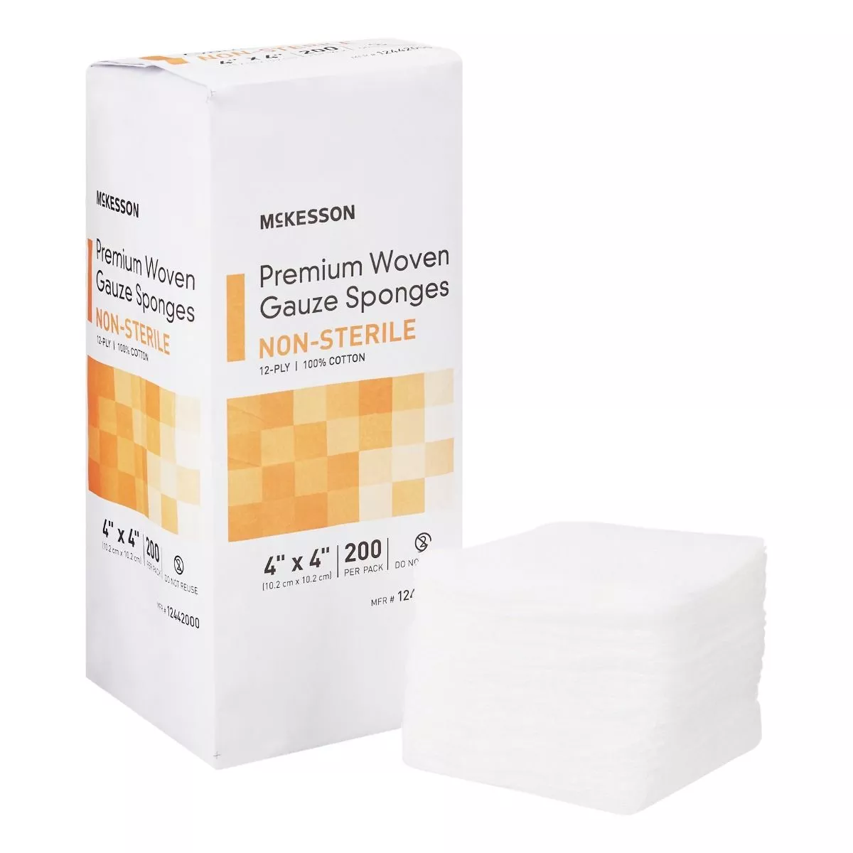 McKesson 4 x 4 Inch Gauze Sponges 12 Ply - 12442000