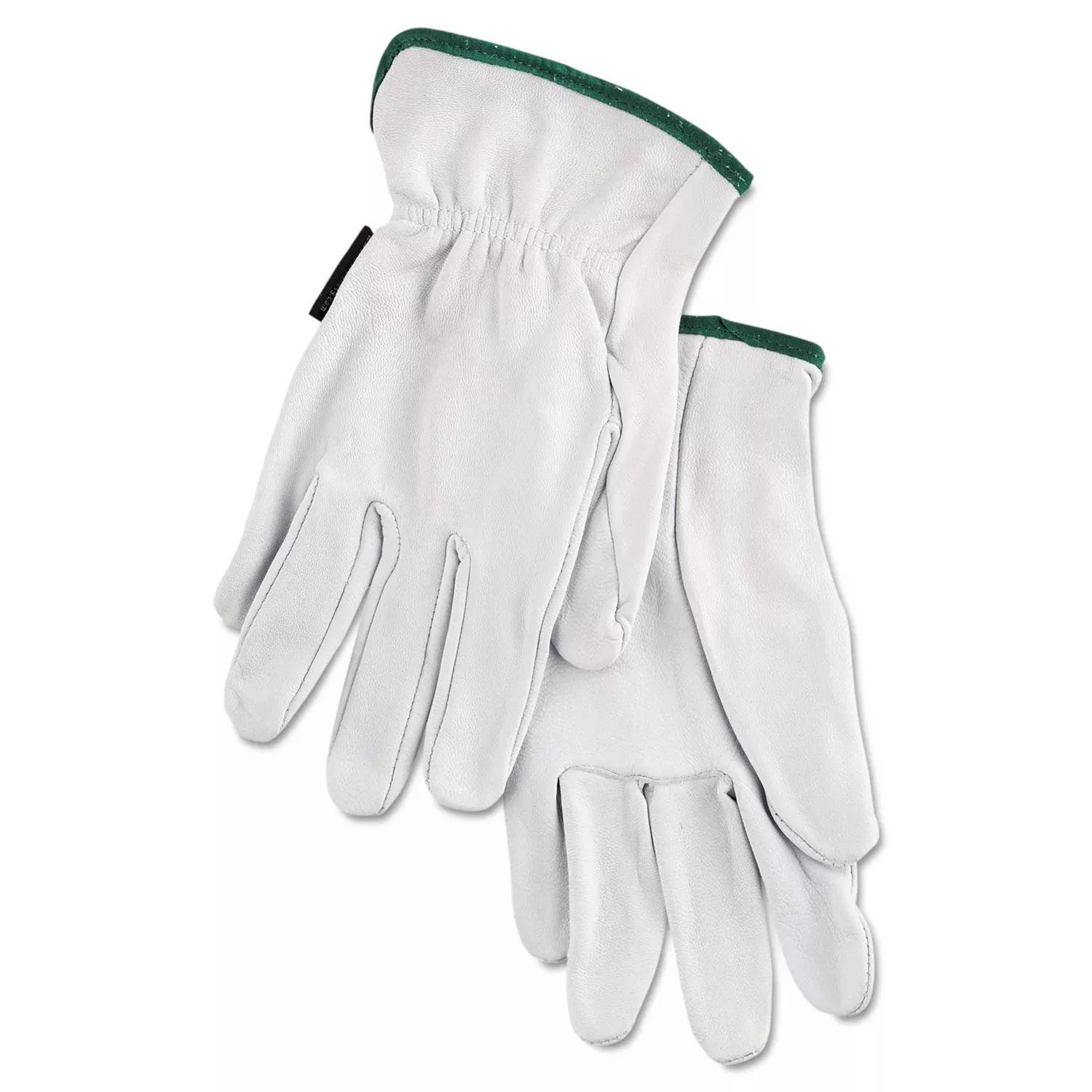 MCR Grain Goatskin Driver Gloves, White, Medium, 12 Pairs