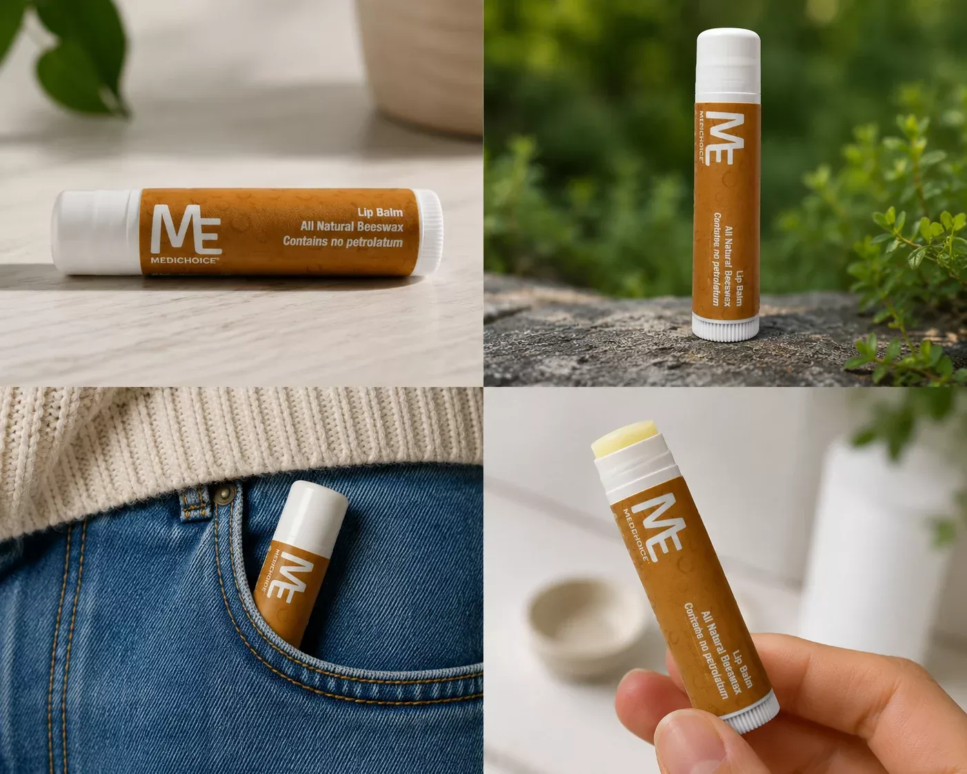 ME MediChoiceLip Balm All Natural Petrolatum-Free
