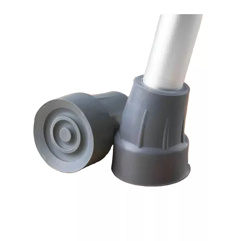 Medline 7-8" Guardian Crutch Tip, Gray( 8 Pairs )