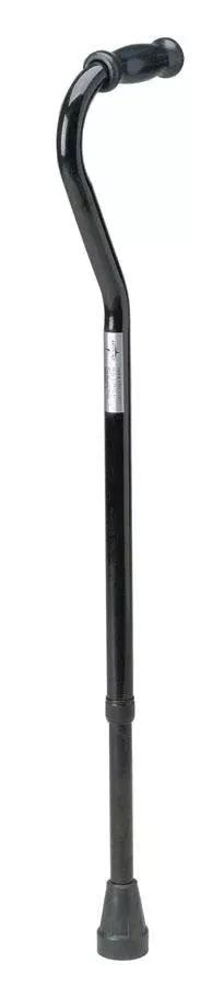 Medline Bariatric Offset Handle Cane, Black, 500 lb Capacity - MDS86420