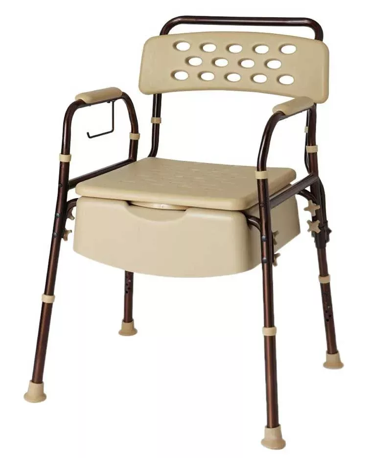Medline Elements Bedside Commode w/ Microban | Model MDS89664ELMB