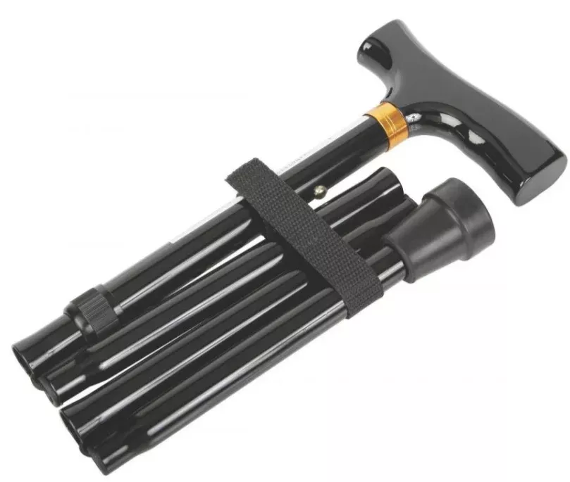 Medline Folding Aluminum T-Handle Cane