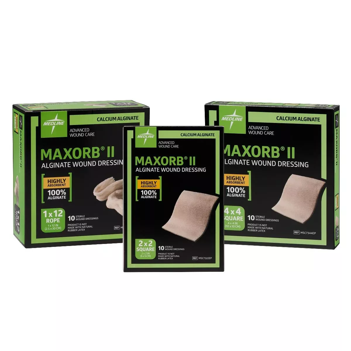 Medline Maxorb II Alginate Wound Dressings