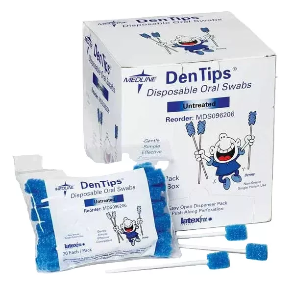 Medline Untreated Dentips Oral Swabstick (MDS096208)