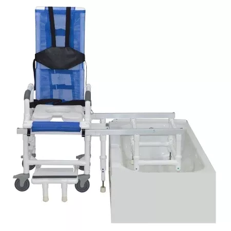 MJM International Bath Bench 100 Series Adjustable Arm Plastic Frame With Backrest 23 Inch Seat Width - M-983838-1952 - Each
