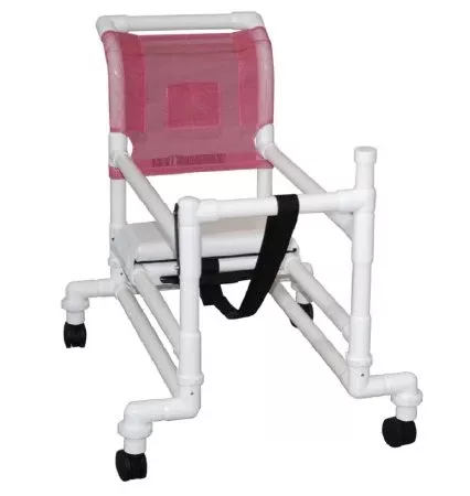 MJM International Walker Chair Adjustable Height Adapt A Walker PVC Frame 100 lbs. Weight Capacity 14 to 17 Inch Seat Height - M-997286-3644 - Each
