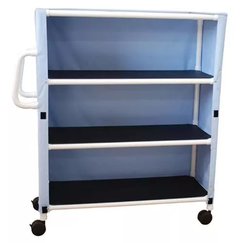 MJM PVC Large Linen Cart with Three Shelves