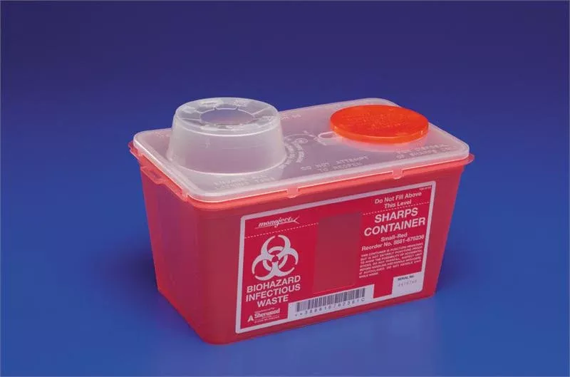 Monoject™ Multi-purpose Sharps Container, 3.5 Gallon, 17.7 x 6¾ x 10½ Inch