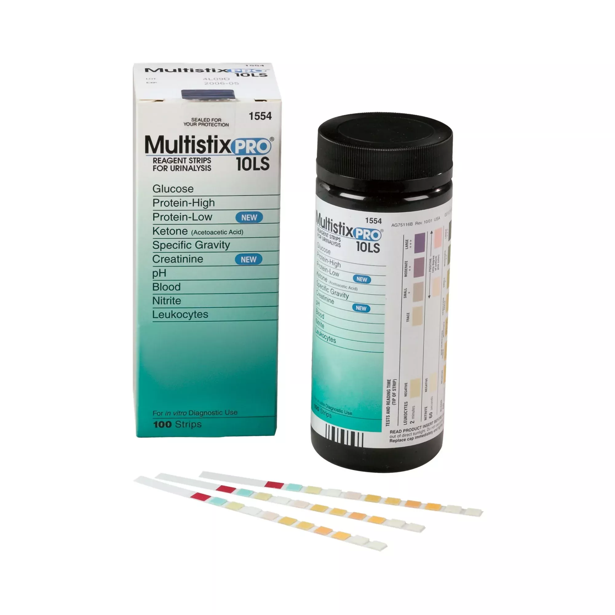 Multistix PRO 10 LS Urinalysis Reagent, General Chemistry tests