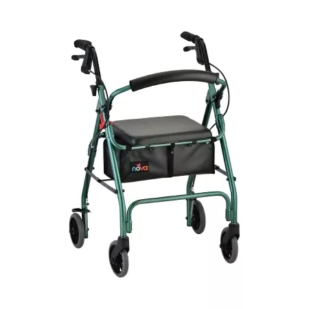 Nova Ortho-Med 4 Wheel Rollator GetGO Classic Green Folding Aluminum Frame - M-1028229-1348 - Case of 1