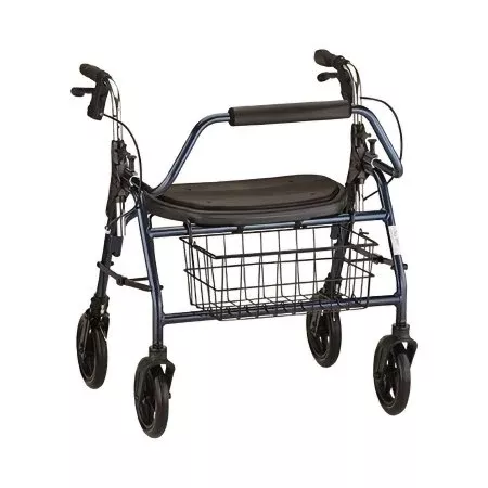 Nova Ortho-Med 4 Wheel Rollator Mighty Mack Blue Heavy Duty Aluminum Frame - M-720351-411 - Each