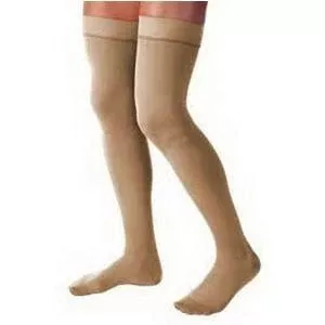 Opaque Thigh High, 30-40, Open Toe, Extra Large