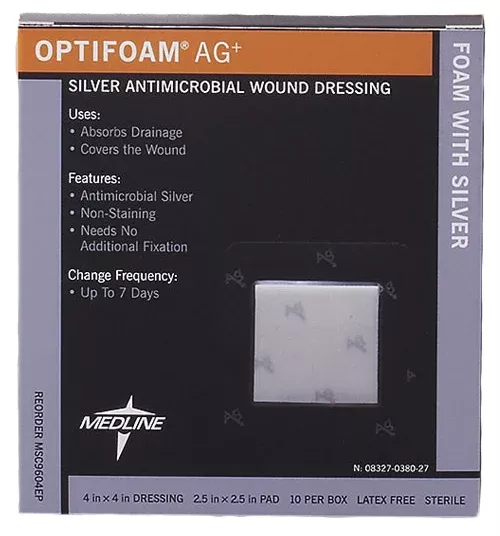 Optifoam Antimicrobial AG Silver Adhesive Dressing