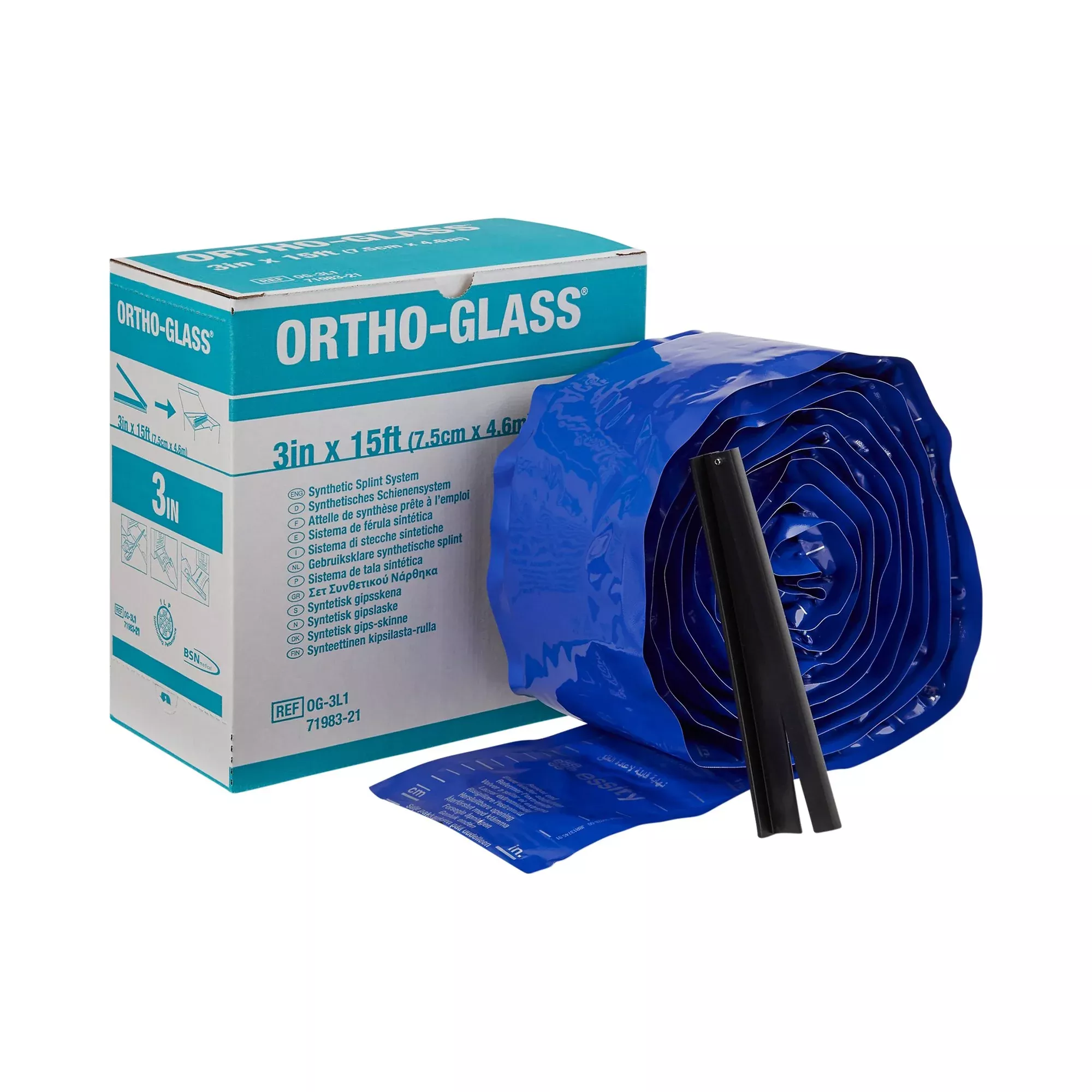Ortho-Glass Splint Roll, White, 3 Inch x 5 Yard