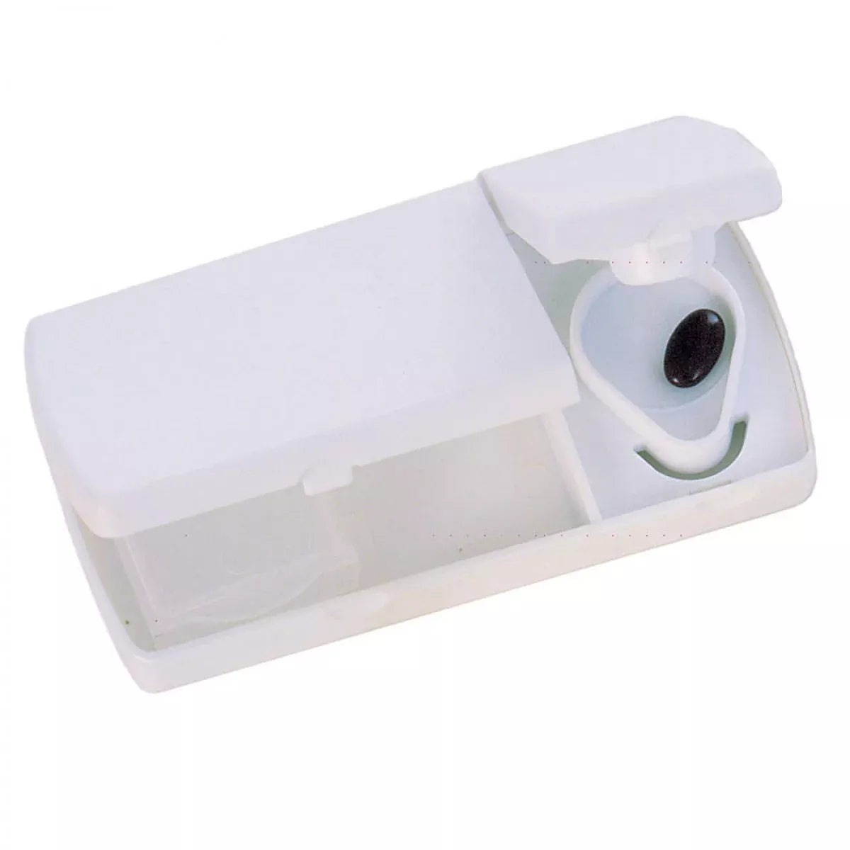 Pill Splitter/Pill Box Plastic 3 3/4" X 1 7/8" X 11/16" White - 1 Each