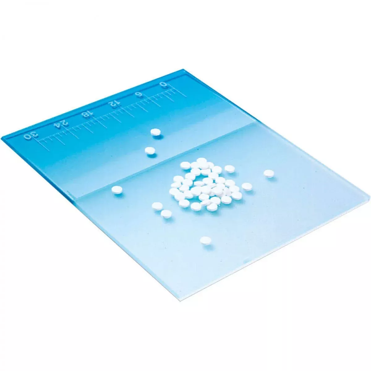 Pill Tile Glass Underside Graduated Up To 30 Units 10" X 12" - 1 Each