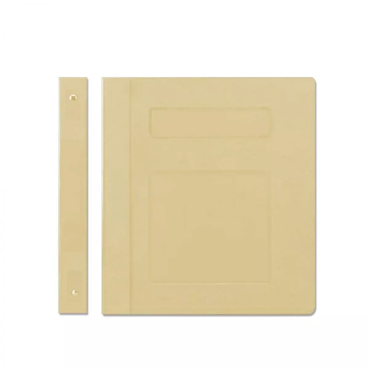 Poly Binder Side Open 3-Ring Blank Front Beige 1 Each