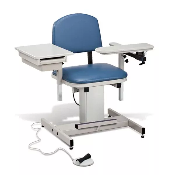 Power Blood Draw Chair with ClintonClean Armrests & Side Drawer With Side Drawer • 32"W x 30"D x 36"H ,1 Each