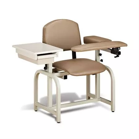 Power Draw Chair with Padded Armrests - CAL 133 Fire Code Vinyl With Side Drawer - 40"W x 27"D x 36"H