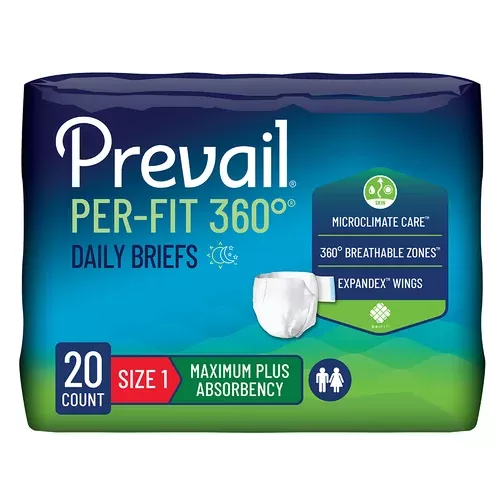 Prevail Per-Fit 360 Daily Incontinence Adult Briefs - Maximum Plus Absorbency