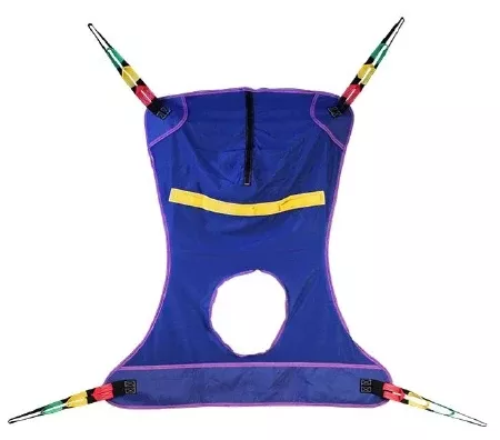 Proactive Medical Products LLC Full Body Sling With Commode Opening Proactive 4 Point Large 600 lbs. Weight Capacity - M-1111385-3136 - Each