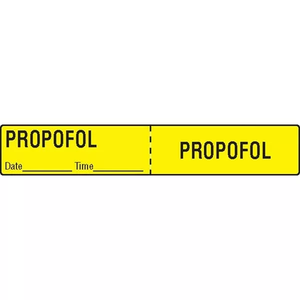 Propofol IV Tubing Medication Label Propofol ,500 / roll