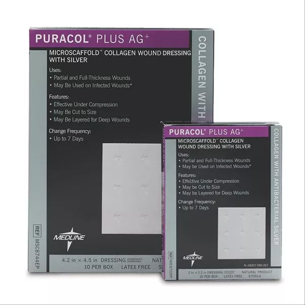 Puracol Plus Collagen Wound Dressings 2'' x 2'' ,10 / pk