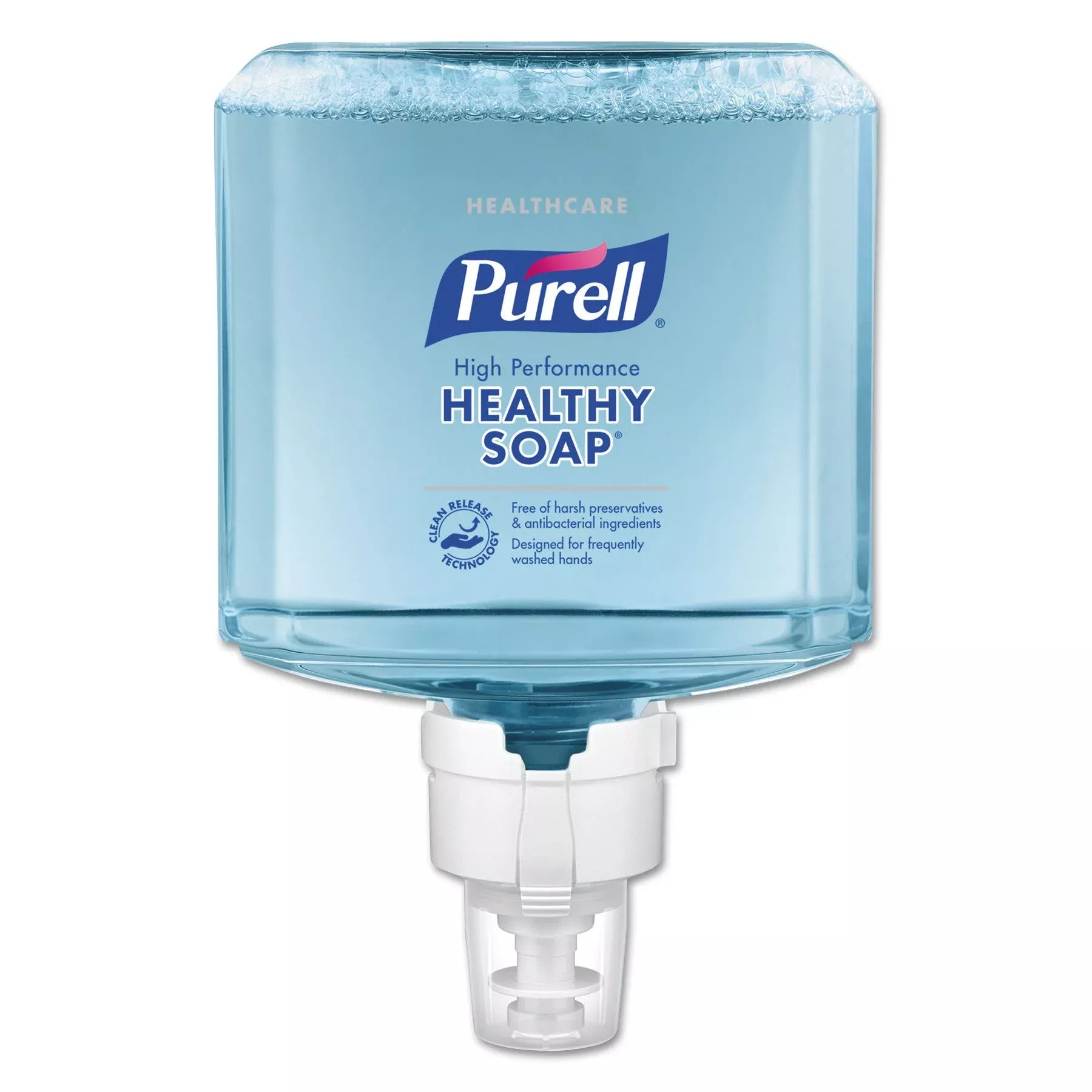 PURELL CLEAN RELEASE Technology (CRT) HEALTHY SOAP High Performance Foam, For ES8 Dispensers, Fragrance-Free, 1,200 mL, 2/Carton