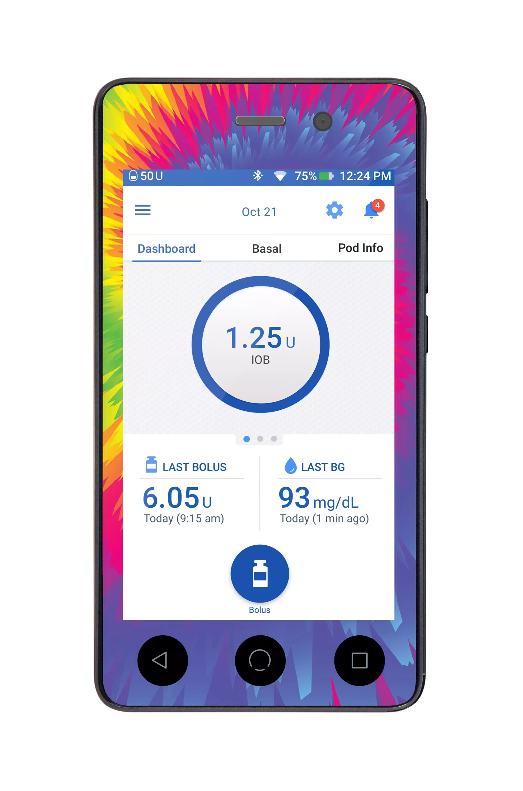 Rainbow Tie Dye Sticker for Omnipod DASH PDM – Pump Peelz