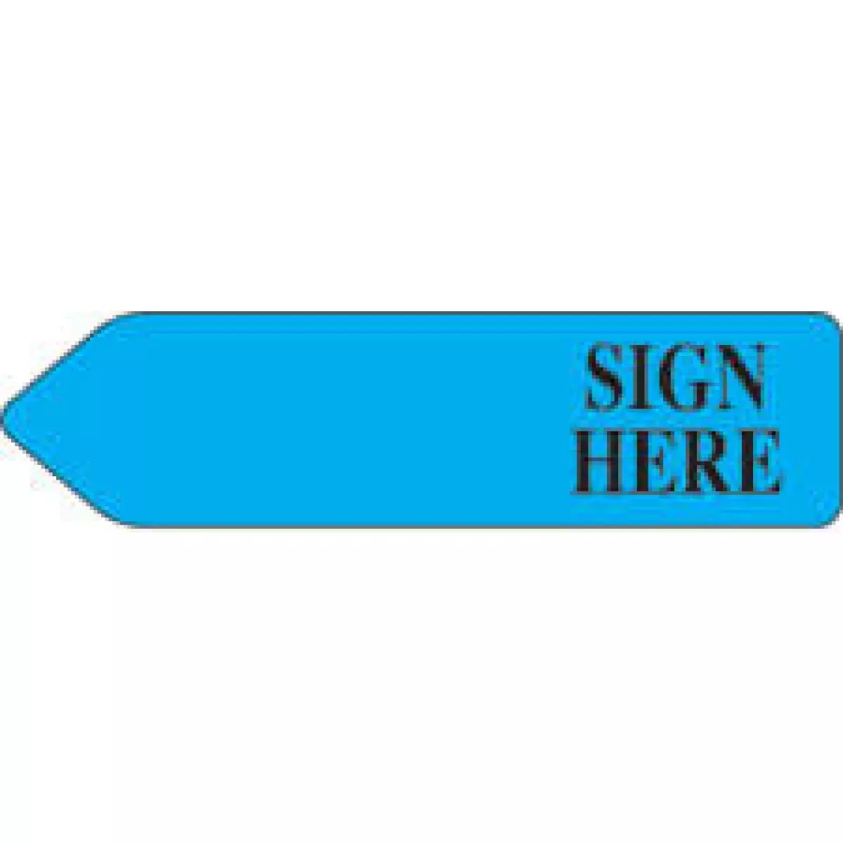 Redi-Tag Flags & Tags Arrow Refill "Sign Here" Blue Removable 1 7/8" X 9/16" 120 Per Roll, 6 Rolls Per Pack