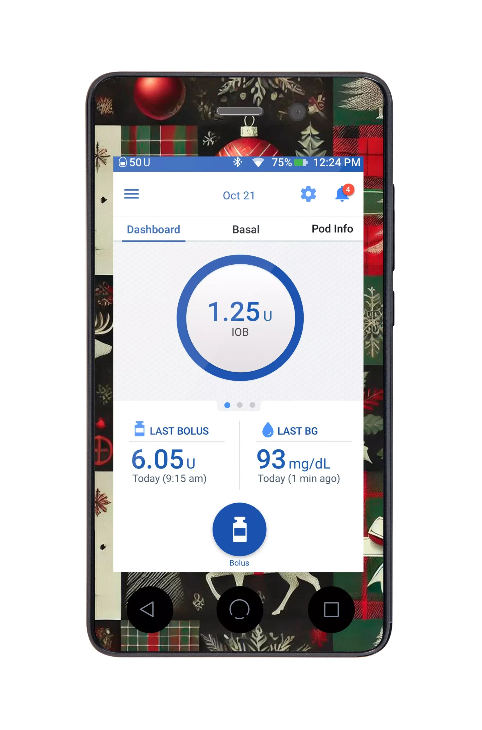 Reindeer Paper Sticker for Omnipod DASH PDM – Pump Peelz