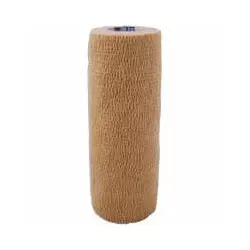 ReliaMed Cohesive (Self- Adhesive) Latex Elastic Bandage, 6" x 5 yds., Tan