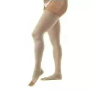 Relief 20-30 Thigh High,Black,Large,C/Toe,Silicone