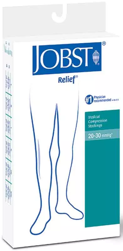 Relief Knee-High Firm Compression Stockings Medium, Silky Beige