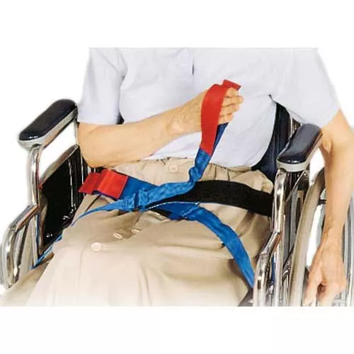 Resident-Release Slider Belt Wheelchair Restraint