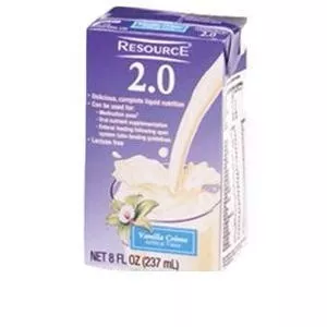Resource 2.0 Delicious Complete Liquid Nutrition Vanilla Creme 32 oz. Brik Pak