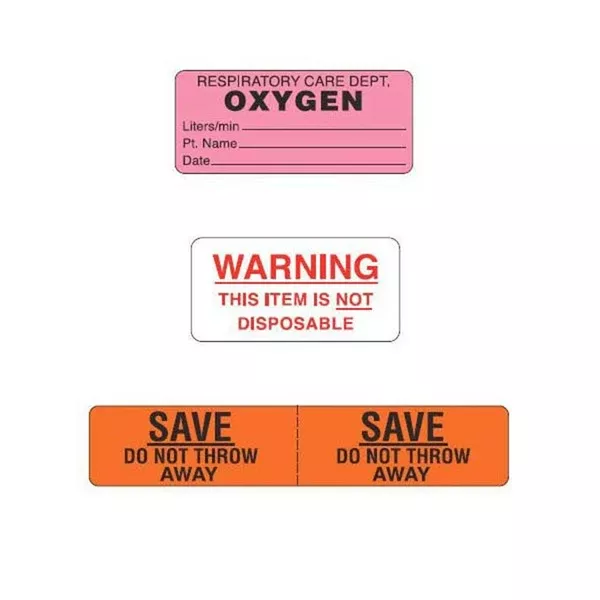 Respiratory Therapy Labels Oxygen Therapy • 2.25"W x 1"H each ,250 / roll