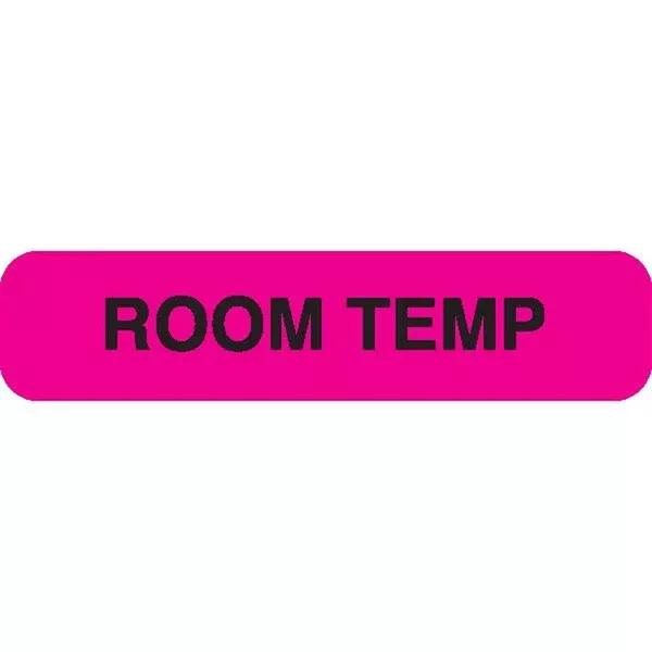 ROOM TEMP Phlebotomy/Specimen Receiving Labels MarketLab Room Temp. Label, Flourescent Pink PK1000 ,1000 / pk