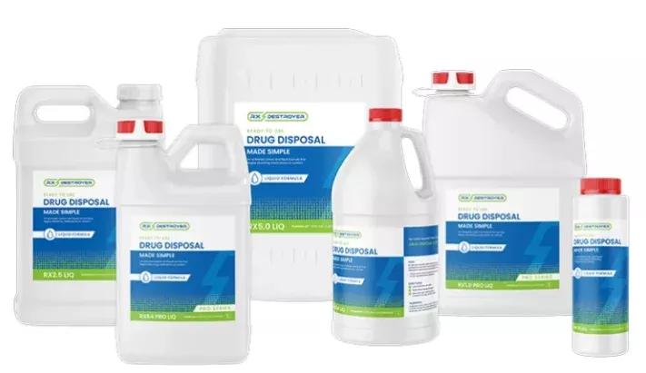 Rx Destroyer™ Pharmaceutical Disposal Solution - Several Sizes