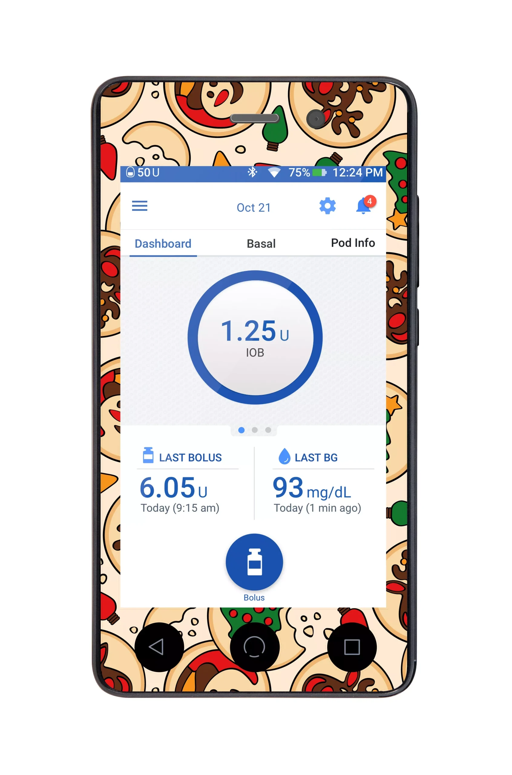 Santa's Cookies Sticker for Omnipod DASH PDM – Pump Peelz