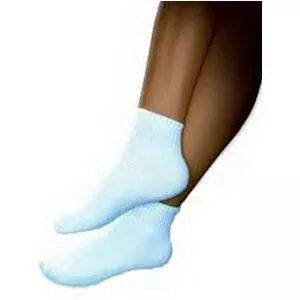 SensiFoot Crew Length Mild Compression Diabetic Sock Large, White