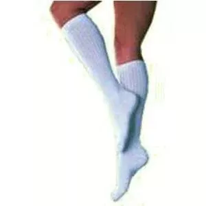 SensiFoot Crew Length Mild Compression Diabetic Sock Small, White